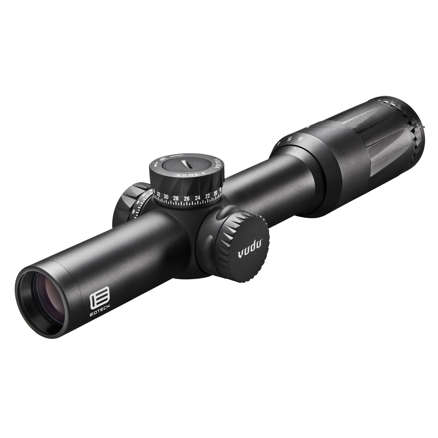 EOTech, Vudu Rifle Scope, 1-6X24mm First Focal Plane, SR-1 Green Illuminated MRAD Reticle, Black