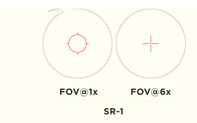 EOTech, Vudu Rifle Scope, 1-6X24mm, SR-1 Illuminated Reticle, First Focal Plane, Black