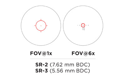 EOTech, Vudu Rifle Scope, 1-6X24mm, SR-3 (5.56mm BDC) Illuminated Reticle, First Focal Plane, Black