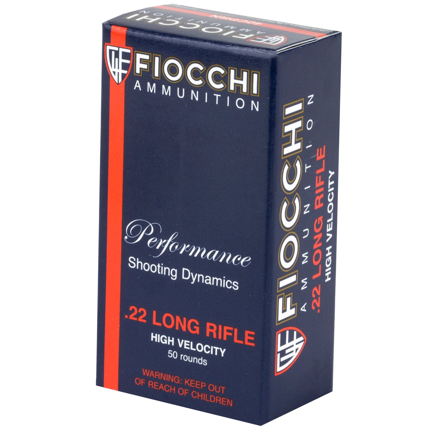 Fiocchi, .22 LR, 40 Grain, Copper Plated Round Nose, 50 Round Box