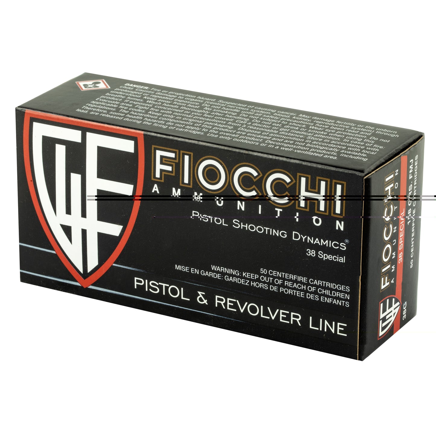 Fiocchi, 38 Special, 158 Grain, Full Metal Jacket, 50 Round Box