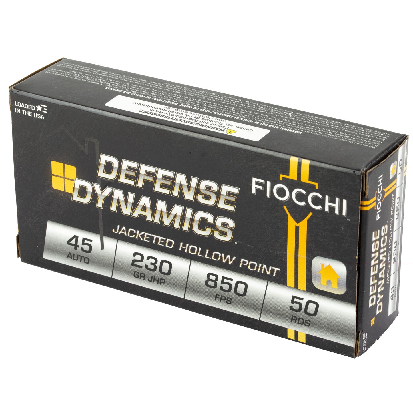 Fiocchi, .45 ACP, 230 Grain, Jacketed Hollow Point, 50 Round Box