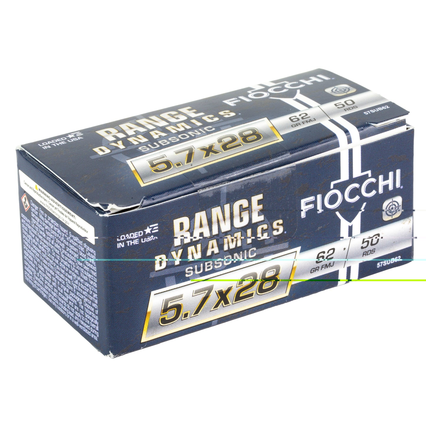 Fiocchi, Range Dynamics, 5.7X28MM, 62 Grain, Full Metal Jacket, 50 Round Box