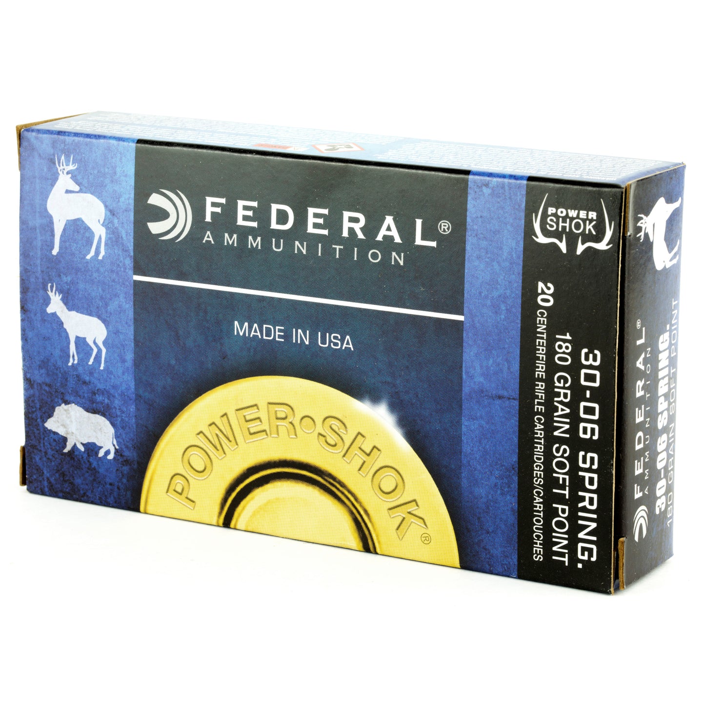 Federal, PowerShok, 30-06, 180 Grain, Soft Point, 20 Round Box