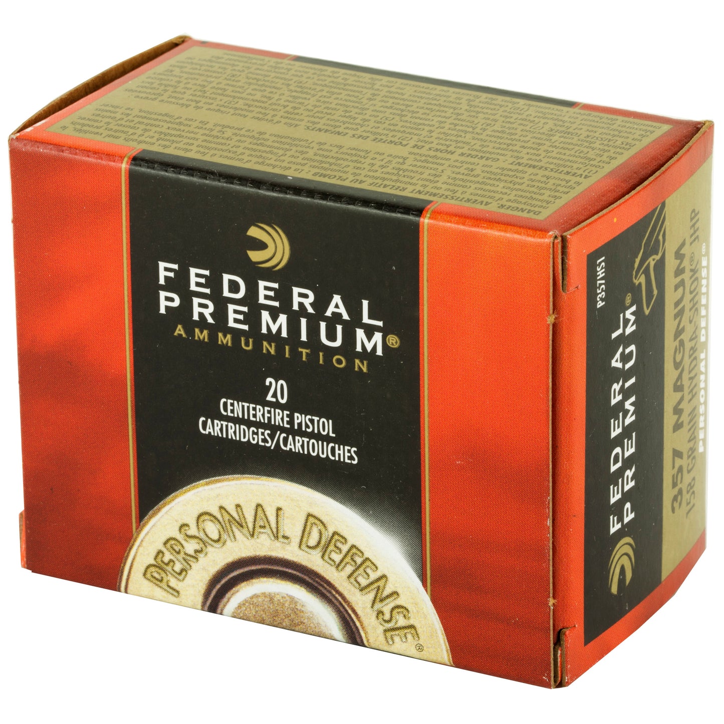 Federal, Hydra-Shok, 357MAG, 158 Grain, Hollow Point, 20 Round Box