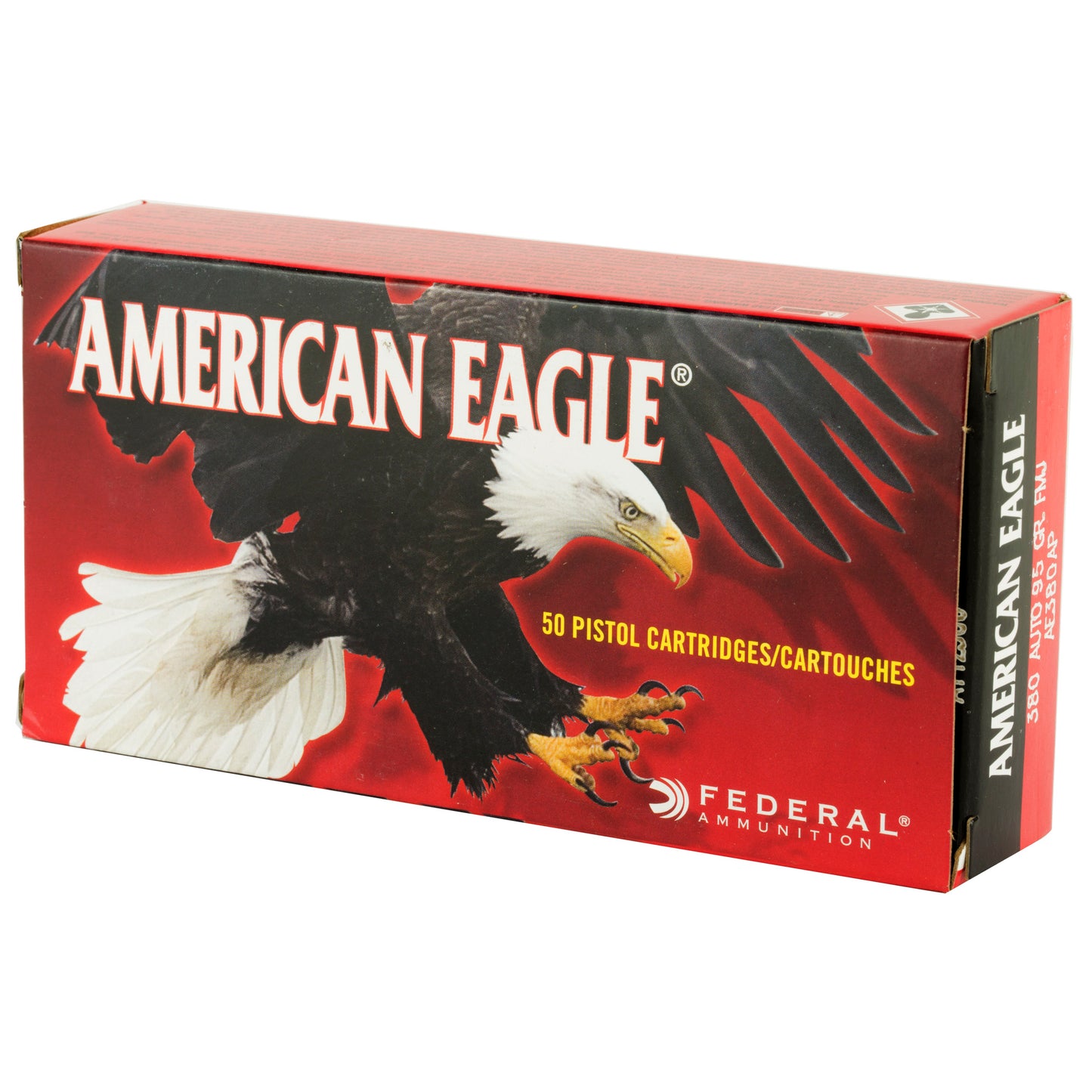 Federal, American Eagle, 380ACP, 95 Grain, Full Metal Jacket, 50 Round Box