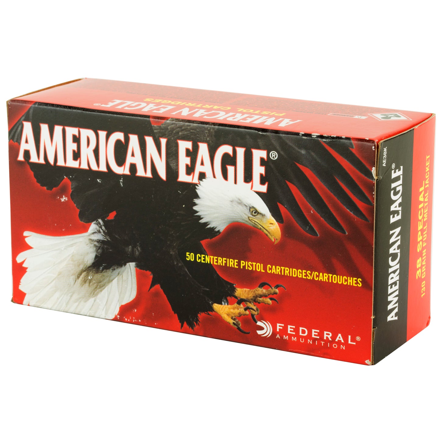 Federal, American Eagle, .38 Special, 130 Grain, Full Metal Jacket, 50 Round Box