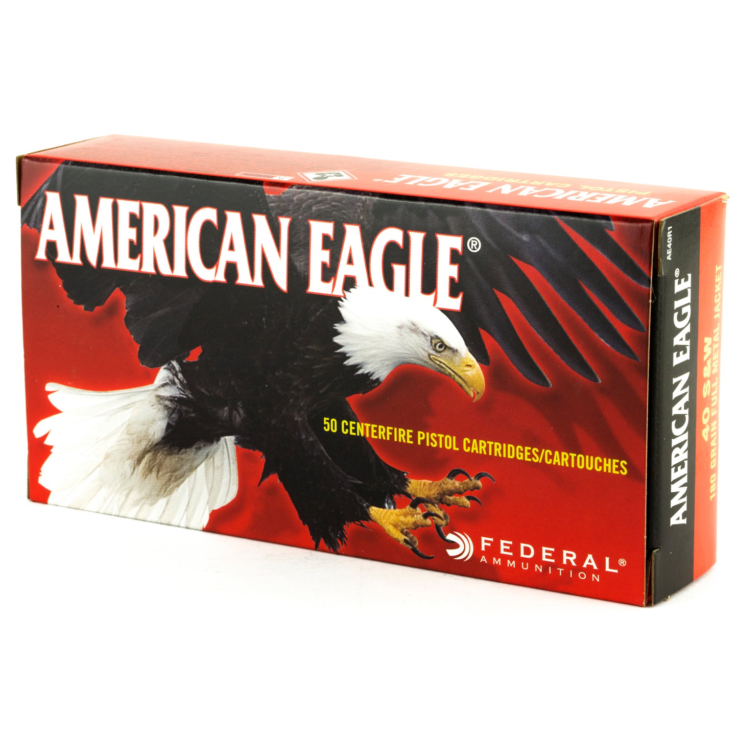 Federal, American Eagle, .40 S&W, 180 Grain, Full Metal Jacket, 50 Round Box