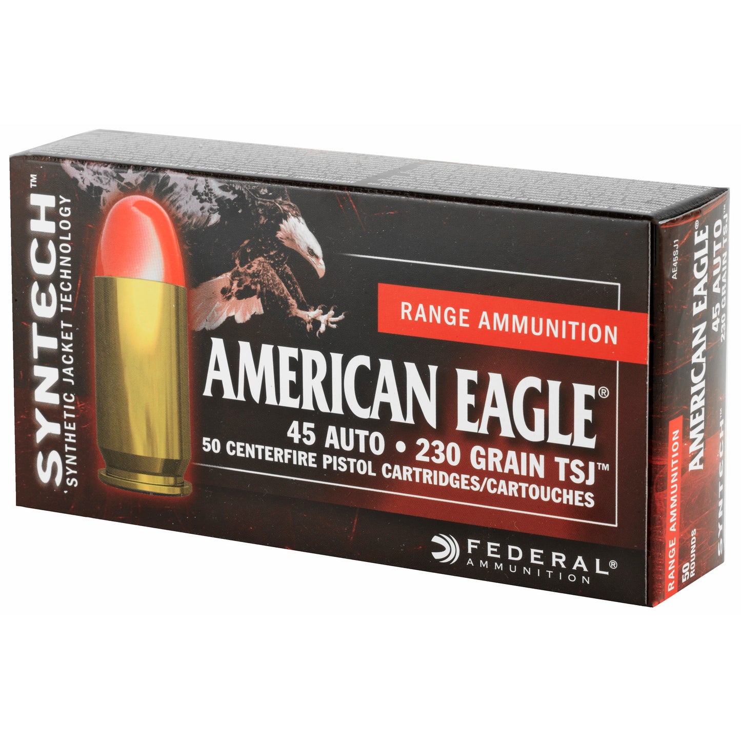 Federal, Syntech, 45 ACP, 230 Grain, Total Synthetic Jacket, 50 Round Box