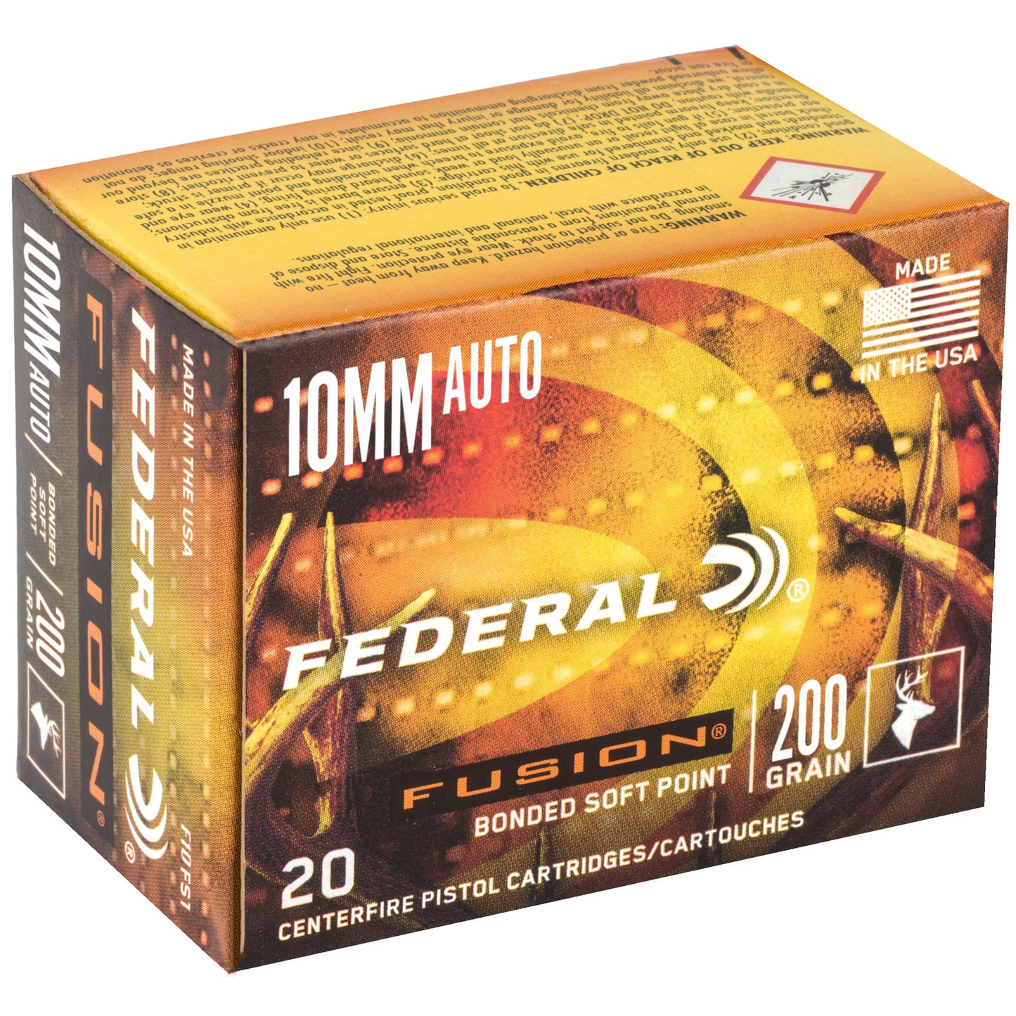 Federal, Fusion, 10MM, 200 Grain, Soft Point, 20 Round Box