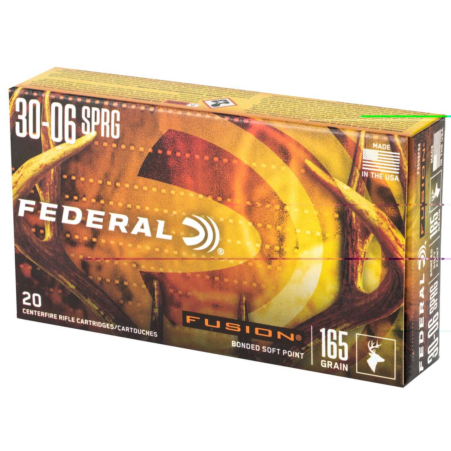 Federal, Fusion, 30-06, 165 Grain, Boat Tail, 20 Round Box