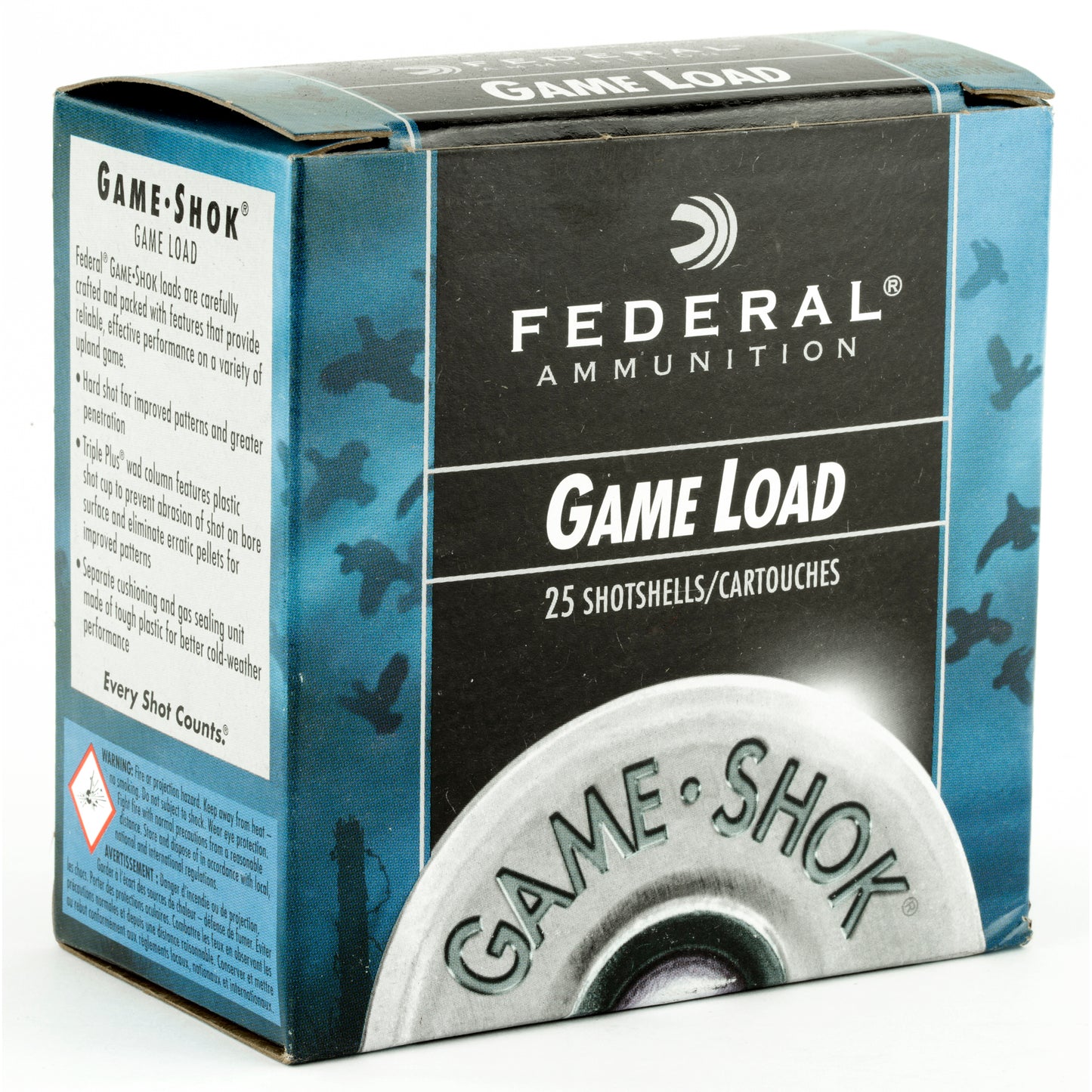 Federal, Game Load, 12 Gauge, 2.75", #8, 3.25 Dram, 1oz, Shotshell, 25 Round Box