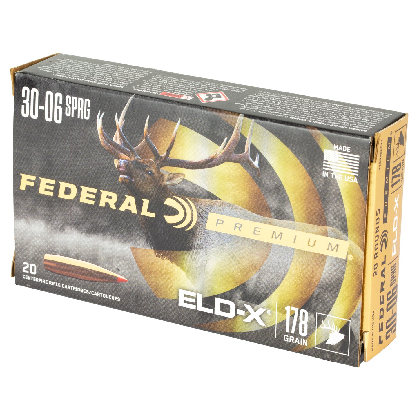 Federal, Federal Premium, Extremely Low Drag eXpanding, 30-06 Springfield, 178 Grain, Polymer Tip, 20 Rounds