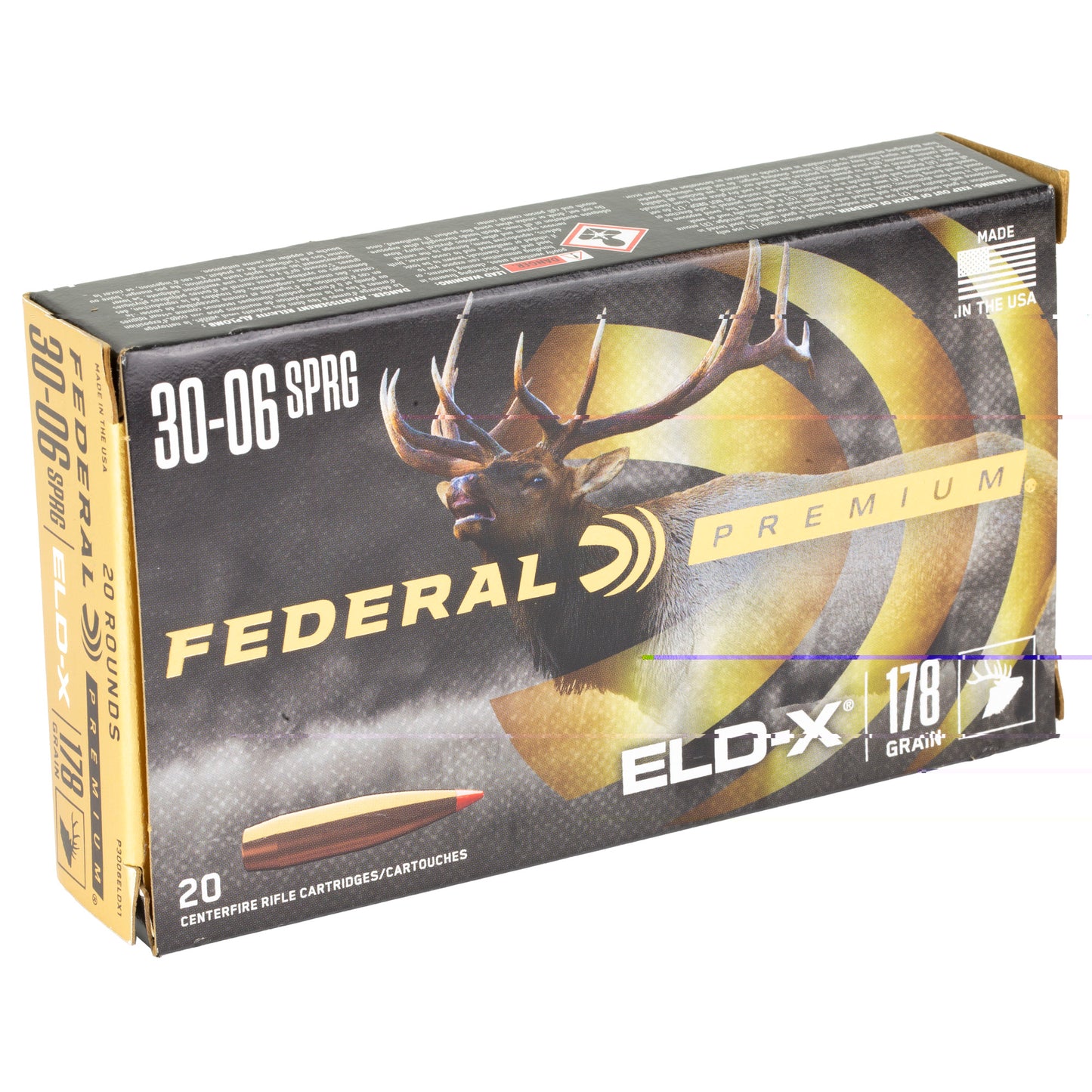 Federal, Federal Premium, Extremely Low Drag eXpanding, 30-06 Springfield, 178 Grain, Polymer Tip, 20 Rounds