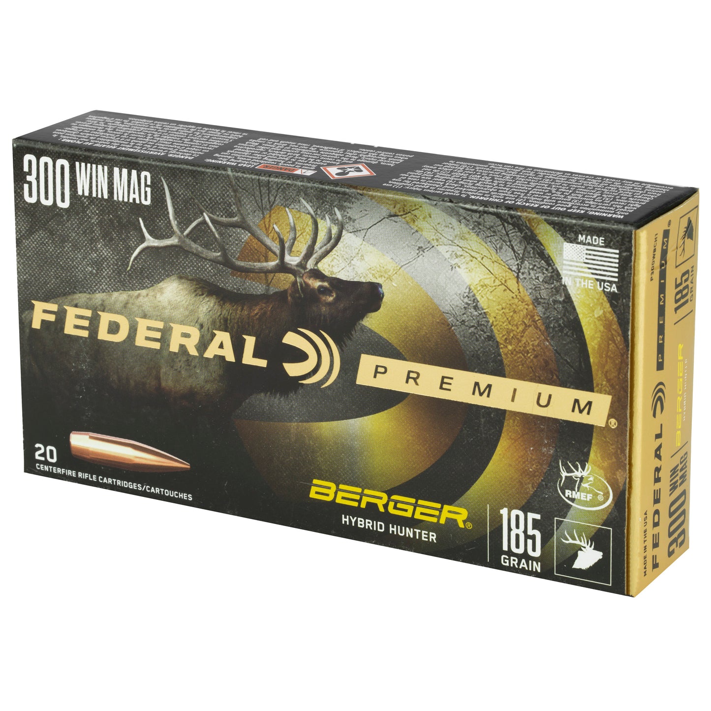 Federal, Premium, Berger Hybrid Hunter, 300 Win, 185 Grain, 20 Round Box