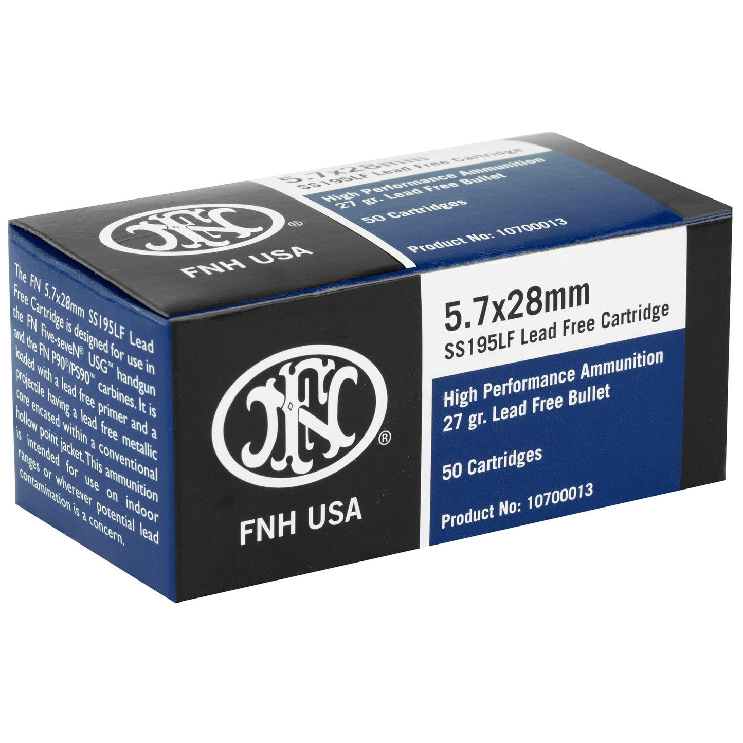 FN America, Self Defense, 5.7x28mm, 27 Grain, Lead Free, Hollow Point, 50 Round Box