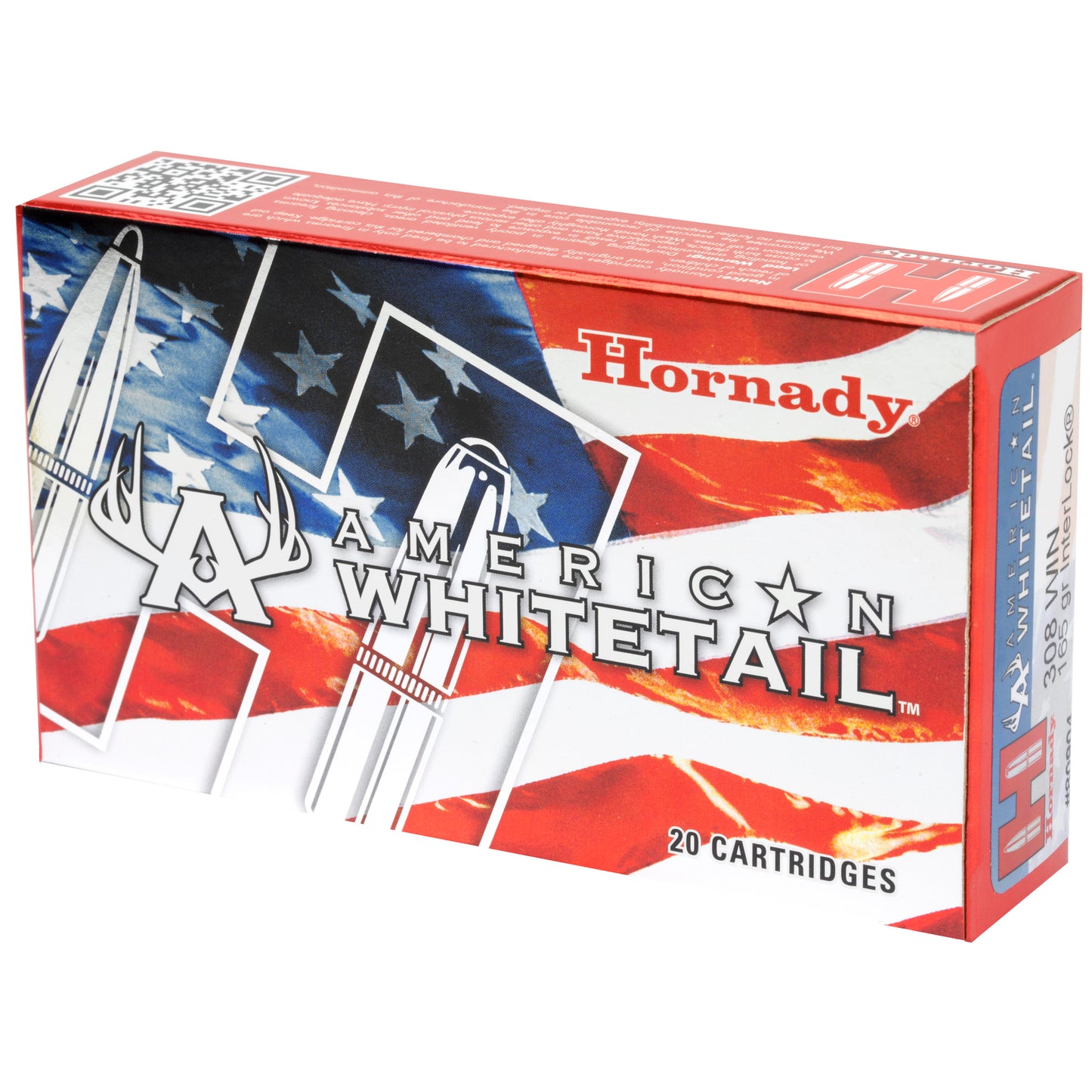 Hornady, American Whitetail, .308 Winchester, 165 Grain, InterLock, 20 Round Box