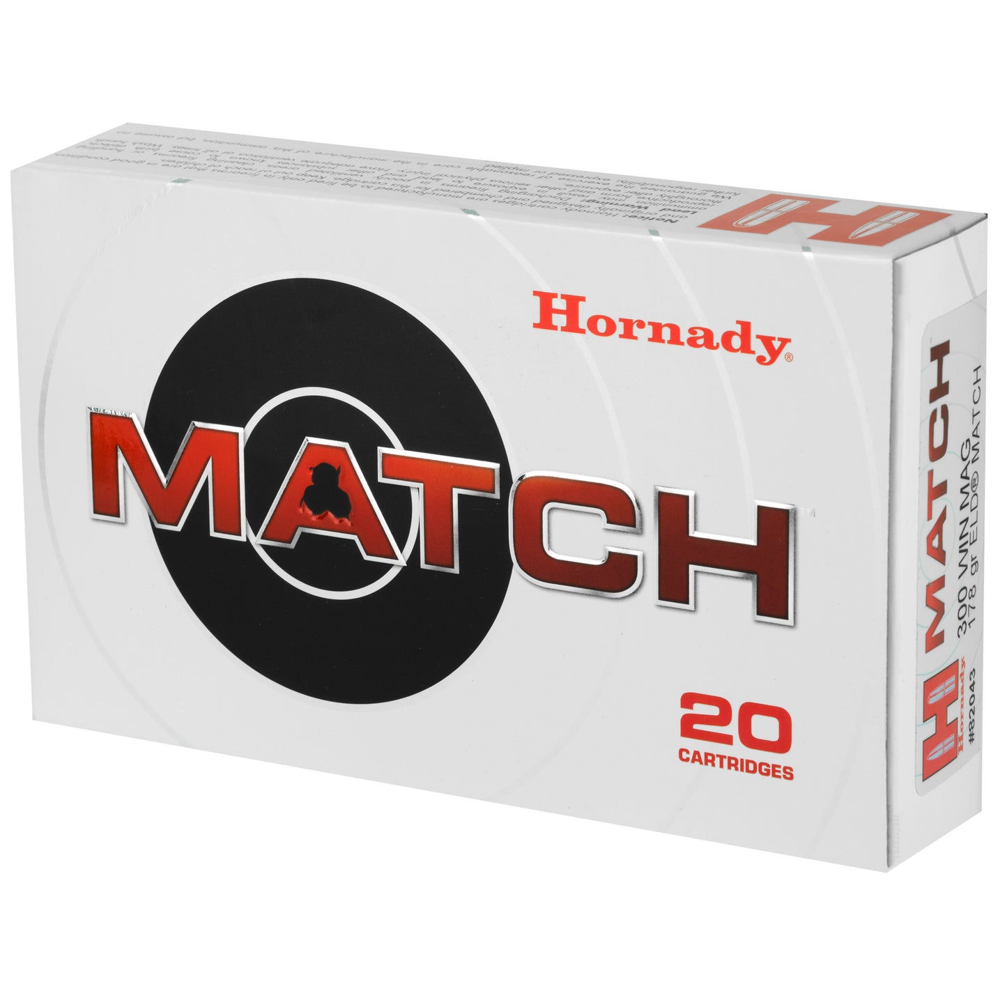 Hornady, Match, 300 Win, 178 Grain, ELD Match, 20 Round Box