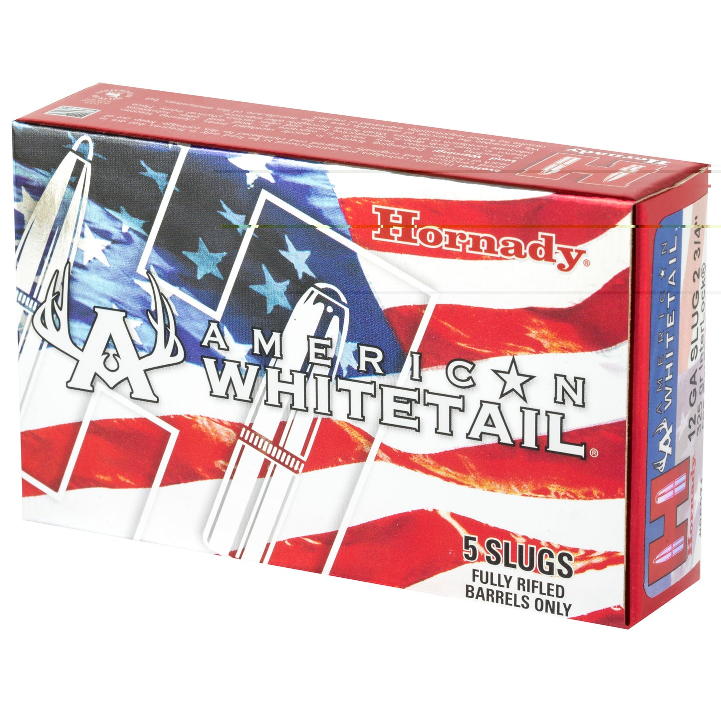 Hornady, American Whitetail, 12 Gauge, 2.75", 325 Grain, InterLock, Rifled Slug, 5 Round Box