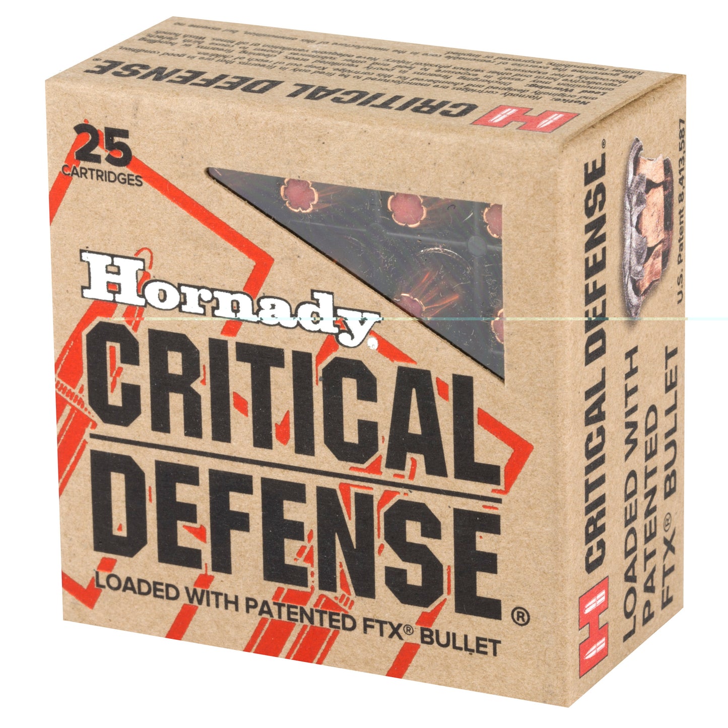 Hornady, Critical Defense, 9MM, 115 Grain, Flex Tip, 25 Round Box