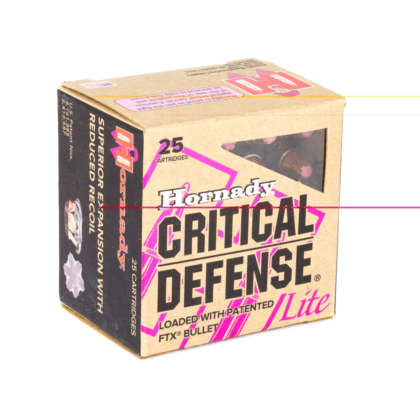 Hornady, Critical Defense, 38 Special, 90 Grain, Flex Tip, 25 Round Box