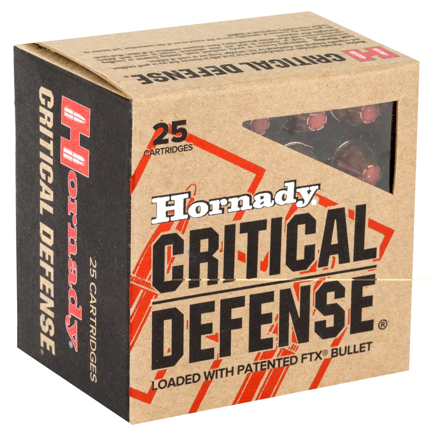 Hornady, Critical Defense, 38 Special, 110 Grain, Flex Tip , 25 Round Box