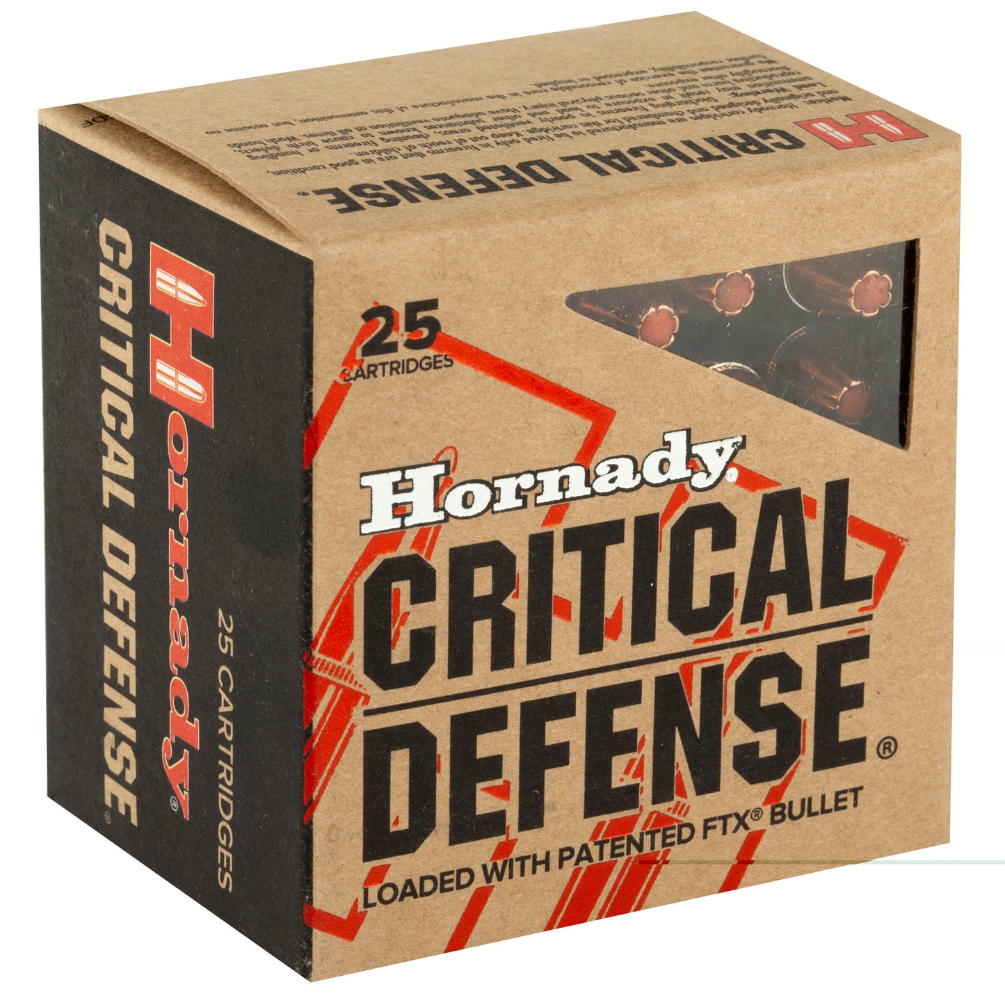 Hornady, Critical Defense, 357MAG, 125 Grain, Flex Tip, 25 Round Box