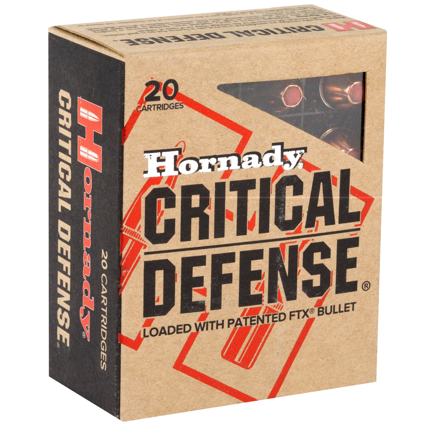 Hornady, Critical Defense, 40S&W, 165 Grain, Flex Tip, 20 Round Box