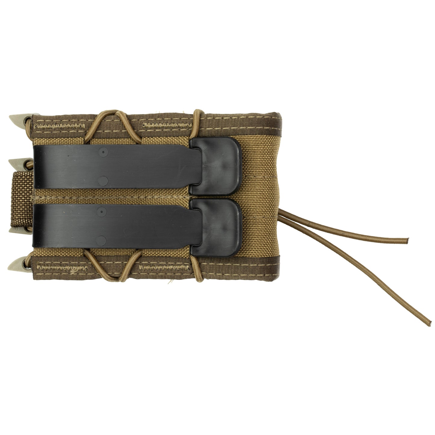 High Speed Gear, Double Decker TACO, Dual Magazine Pouch, Molle, Fits (1) Rifle Magazine and (1) Pistol Magazine, Hybrid Kydex and Nylon, Coyote Brown