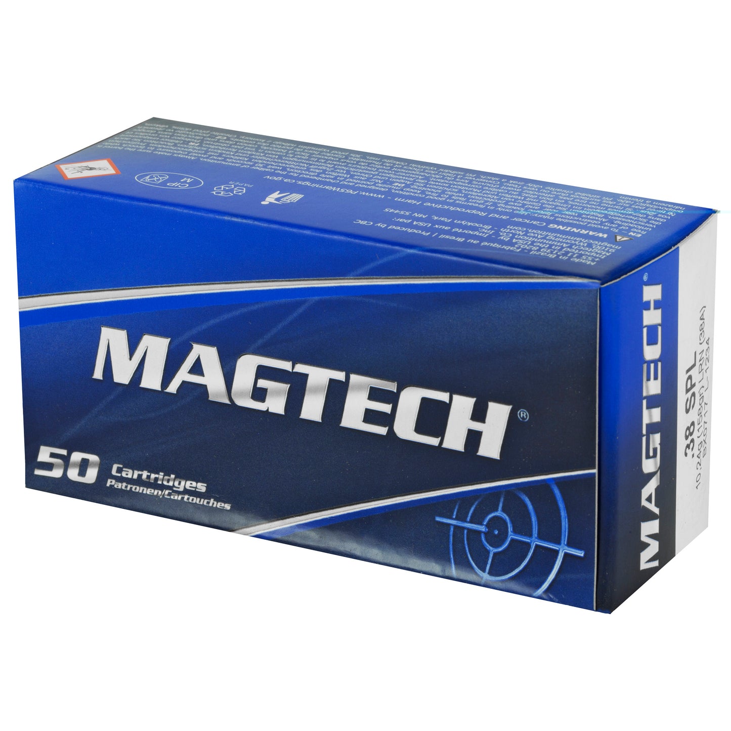 Magtech, Sport Shooting, 38 Special, 158 Grain, Lead Round Nose, 50 Round Box