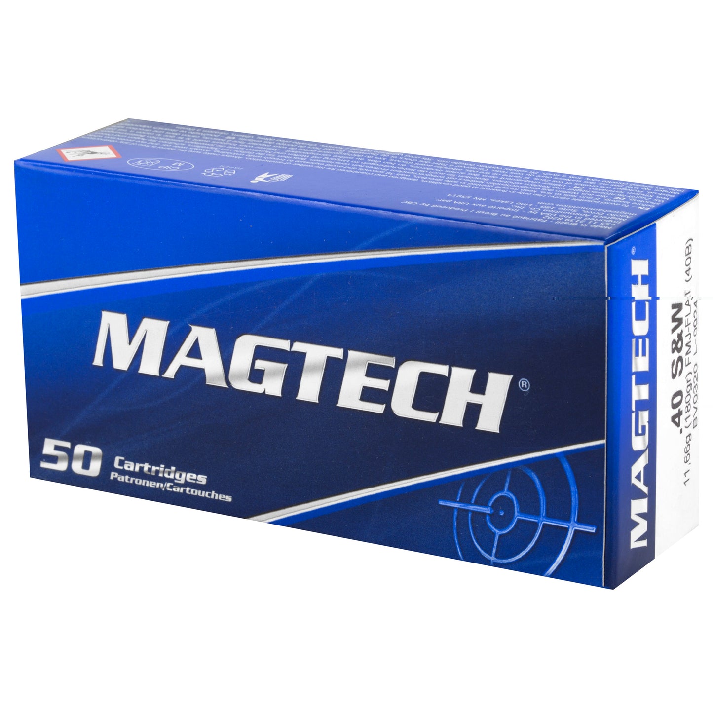 Magtech, Sport Shooting, 40S&W, 180 Grain, Full Metal Case, 50 Round Box