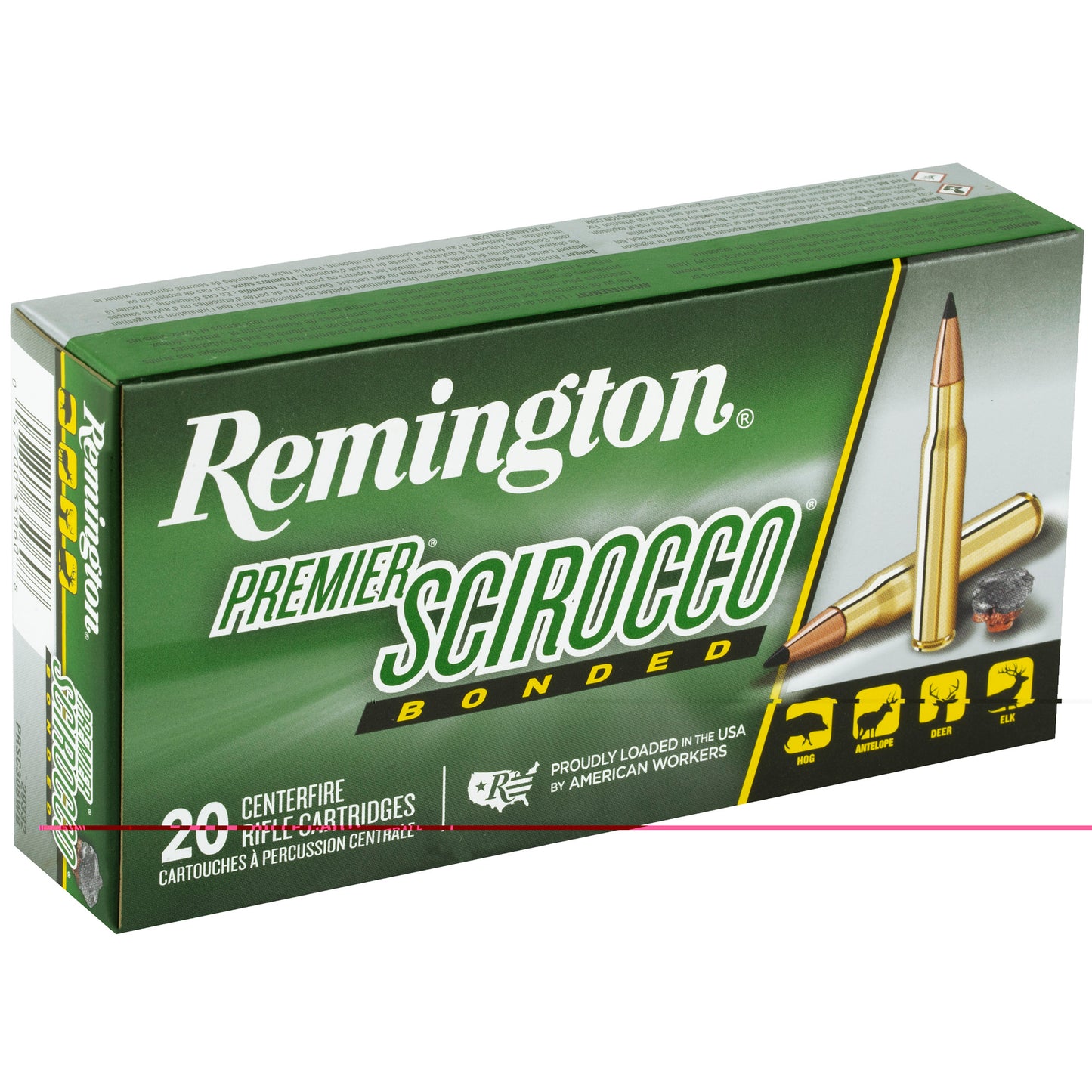 Remington, Premier Scirocco Bonded, 308 Winchester, 165 Grain, Polymer Tip, 20 Round Box