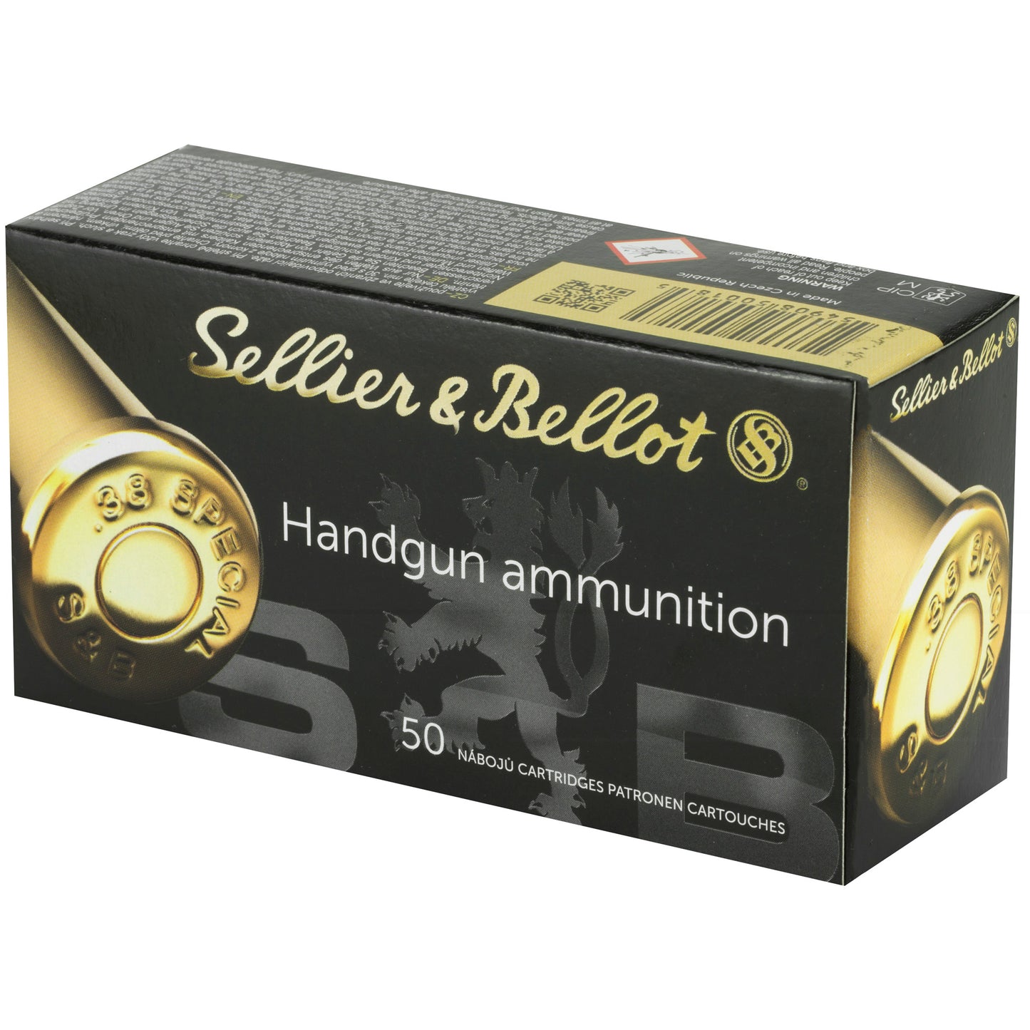 Sellier & Bellot, Pistol, 38 Special, 158 Grain, Lead Round Nose, 50 Round Box