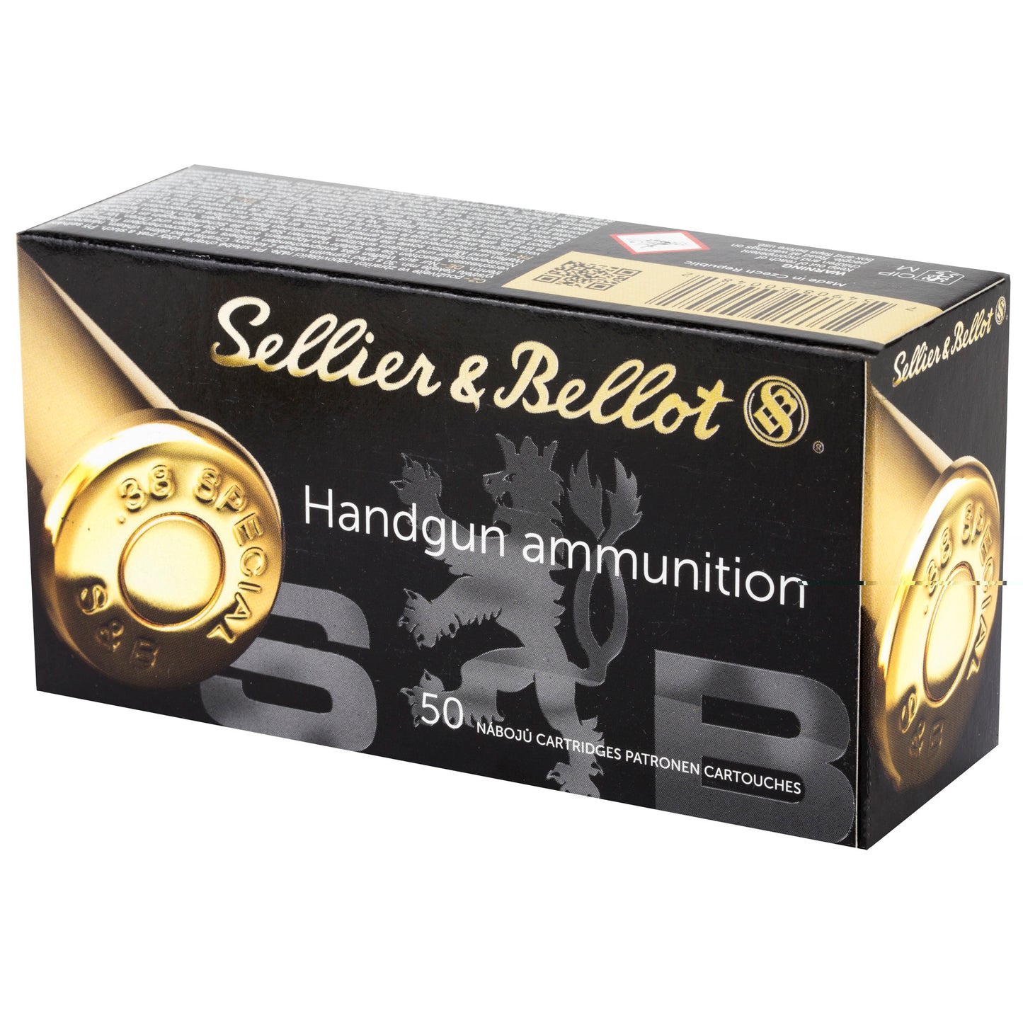 Sellier & Bellot, Pistol, 38 Special, 158 Grain, Full Metal Jacket, 50 Round Box