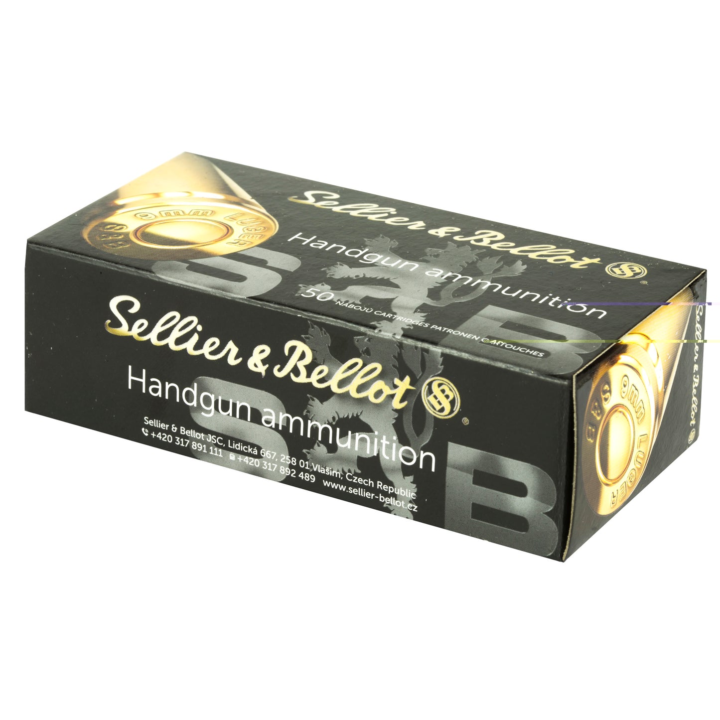 Sellier & Bellot, Pistol, 9MM, Subsonic, 150 Grain, Full Metal Jacket, 50 Round Box