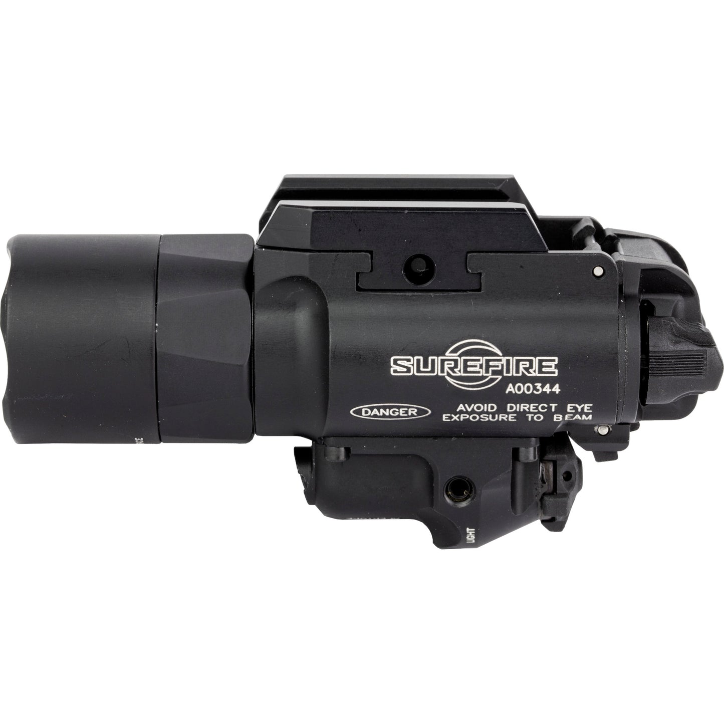 Surefire, X400 Turbo, Weaponlight w/Laser, Fits Pistol and Picatinny, 650 Lumens, 66,000 Candela, Red Laser, Matte Finish, Black