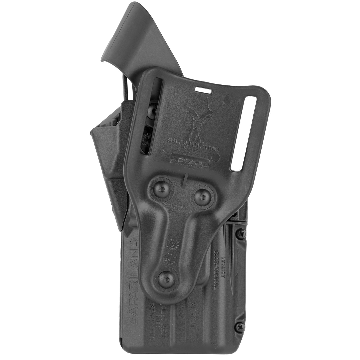 Safariland, 7360RDS, ALS/SLS Mid-Ride Level-III Retention Holster, Fits Glock 19 MOS, Kydex, Black, Right Hand