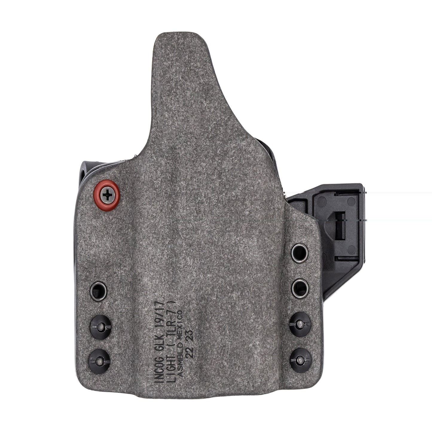 Safariland, INCOG-X, Joint Collaboration with Haley Strategic, Inside the Waistband Holster, For Glock 43X/48 with Light, Black, Right Hand