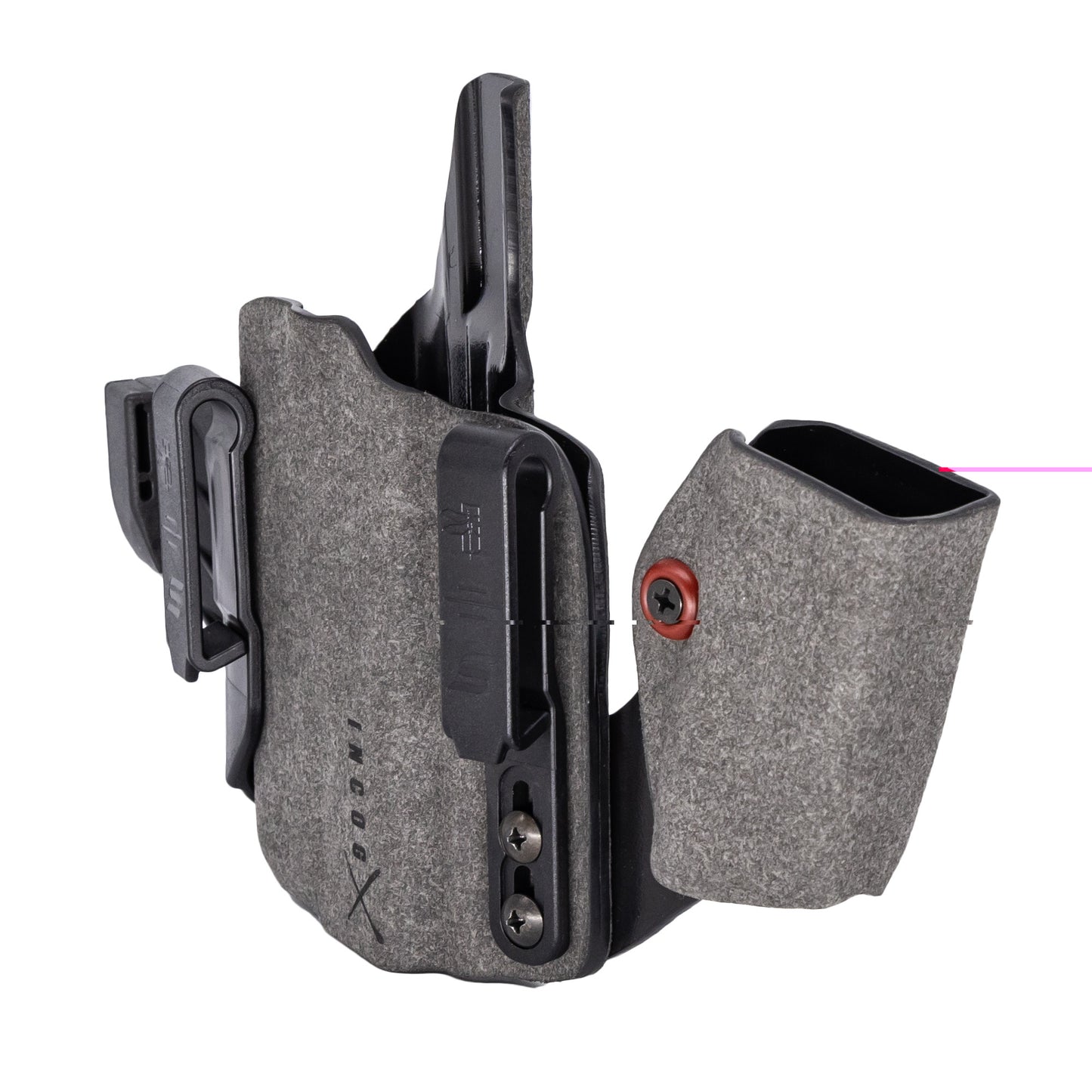 Safariland, INCOG-X, Joint Collaboration with Haley Strategic, Inside the Waistband Holster, For Glock 43X/48, Integrated Magazine Caddy, Black, Right Hand