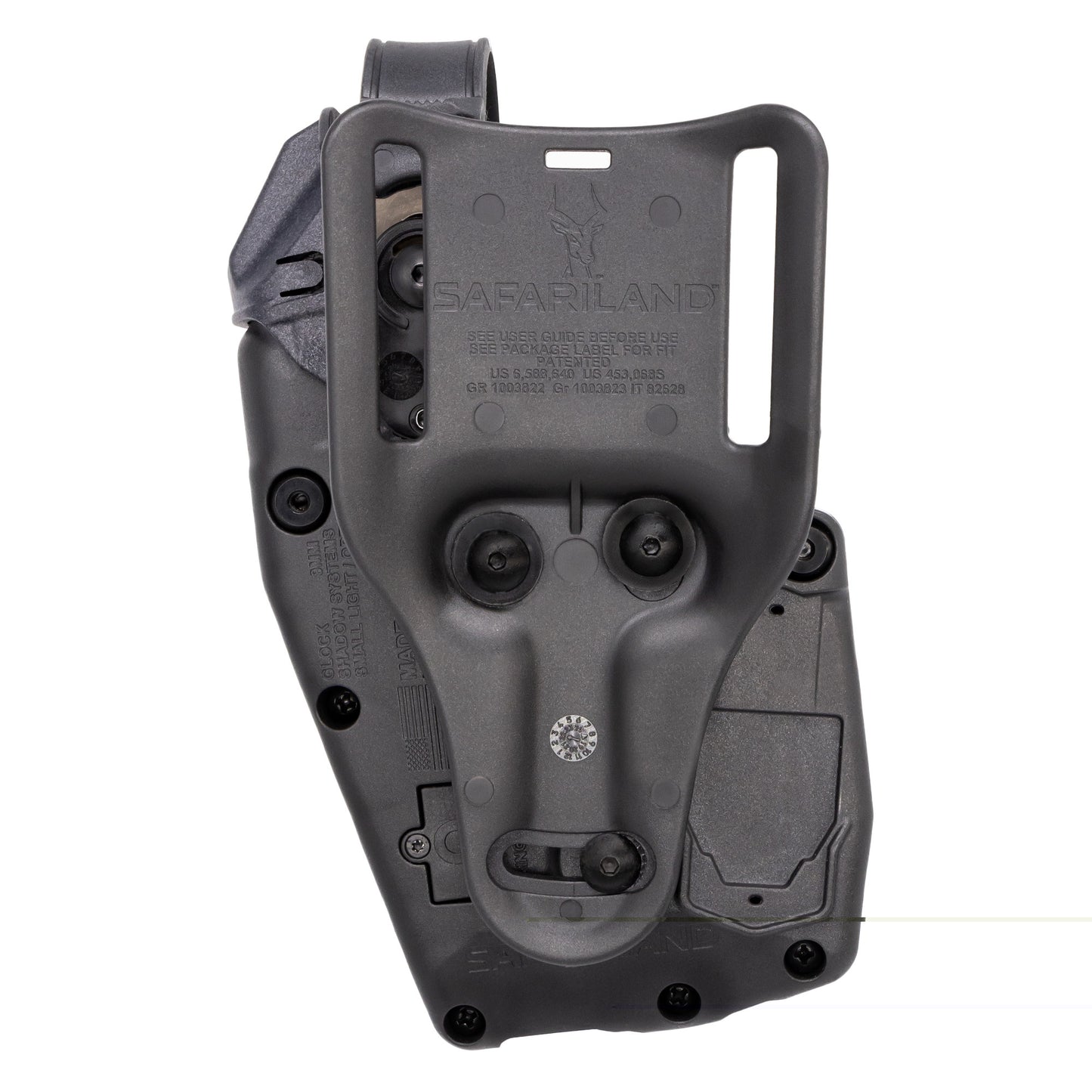 Safariland, Vault, OWB Paddle Holster, For Glock 17/19 w/TLR1, Laminate Construction, Black, Right Hand