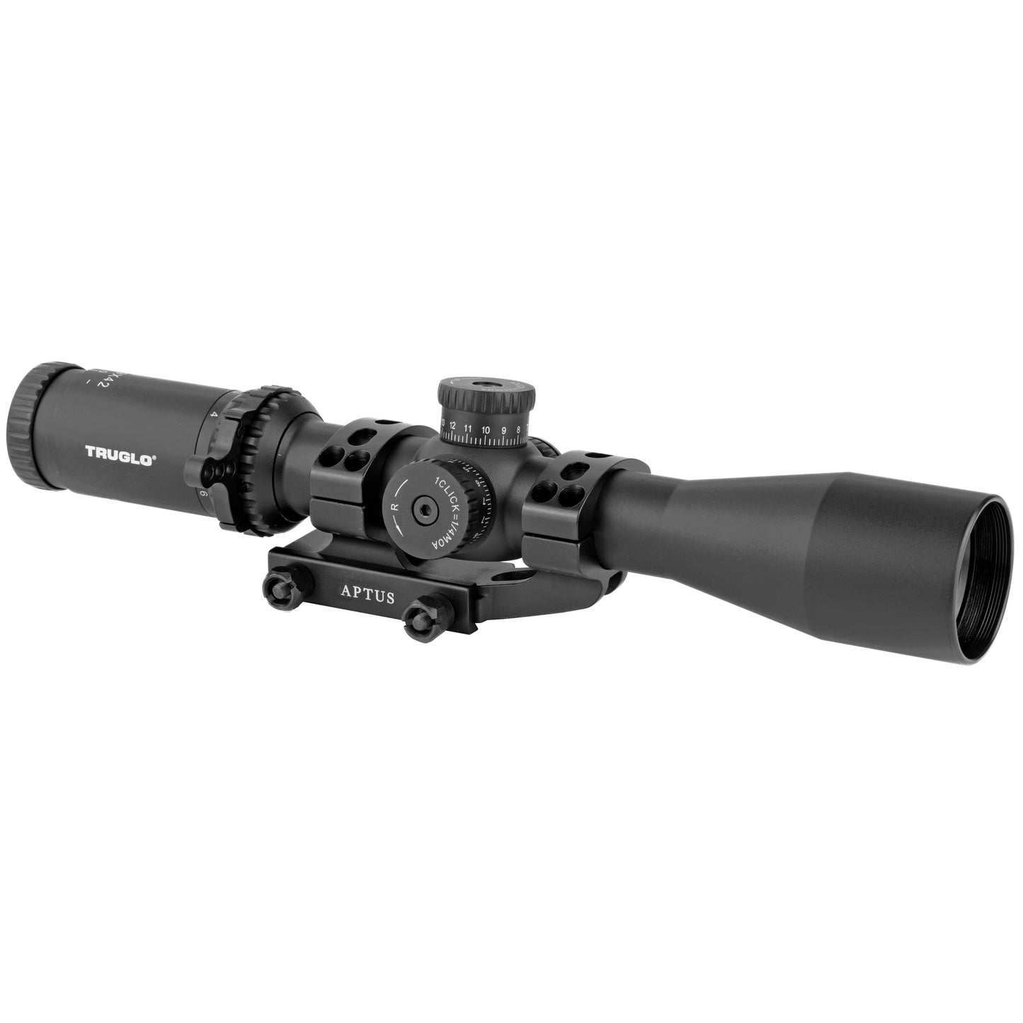 Truglo, EMINUS Rifle Scope, 3-9X40mm, 30mm Main Tune T.P.R. (Illuminated TacPlex Reticle, APTUS-M1 1 Piece Base Throw Lever, Black Finish