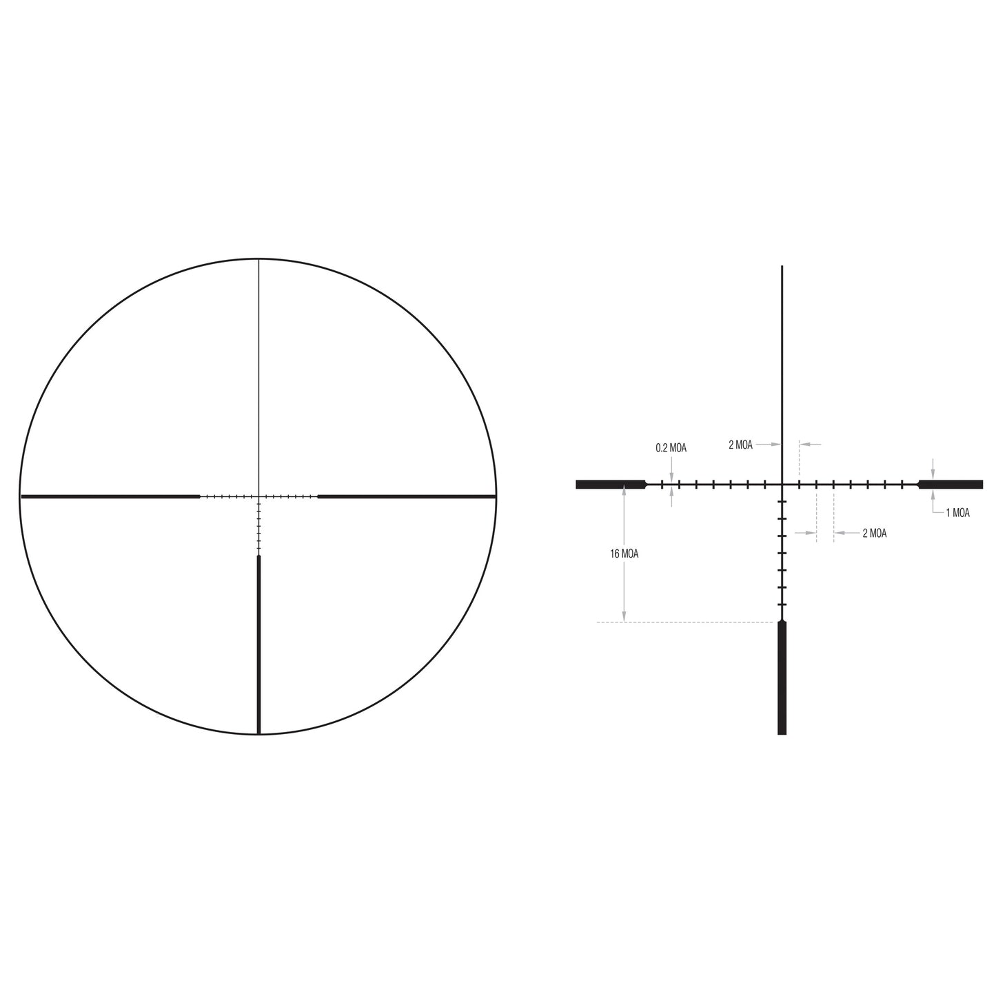 Trijicon, "Ascent, Riflescope, 3-12x40mm, Second Focal Plane, BDC with Target Holds Reticle, 30mm Tube, Matte Black Finish