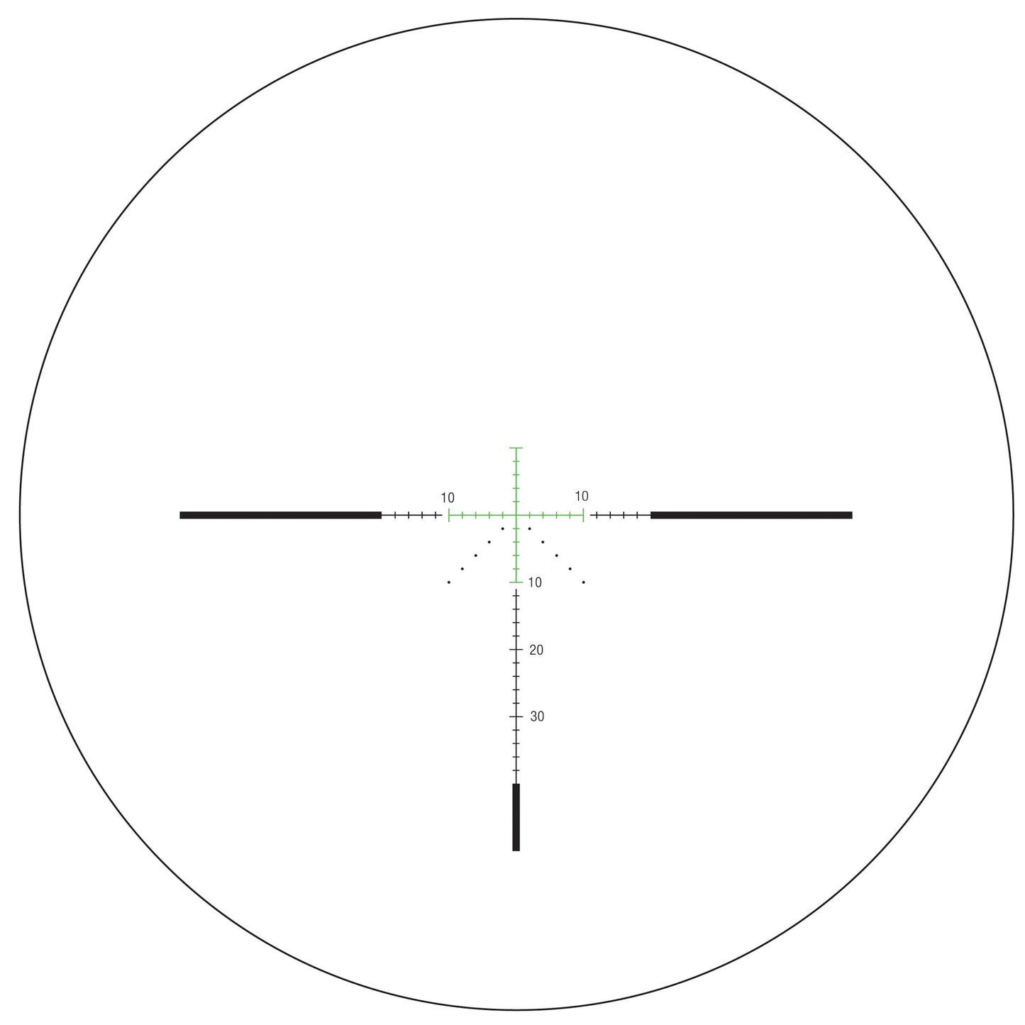 Trijicon, Credo 3-9x40mm Second Focal Plane Riflescope with Green MOA Precision Hunter, 1 in. Tube, Matte Black, Low Capped Adjusters