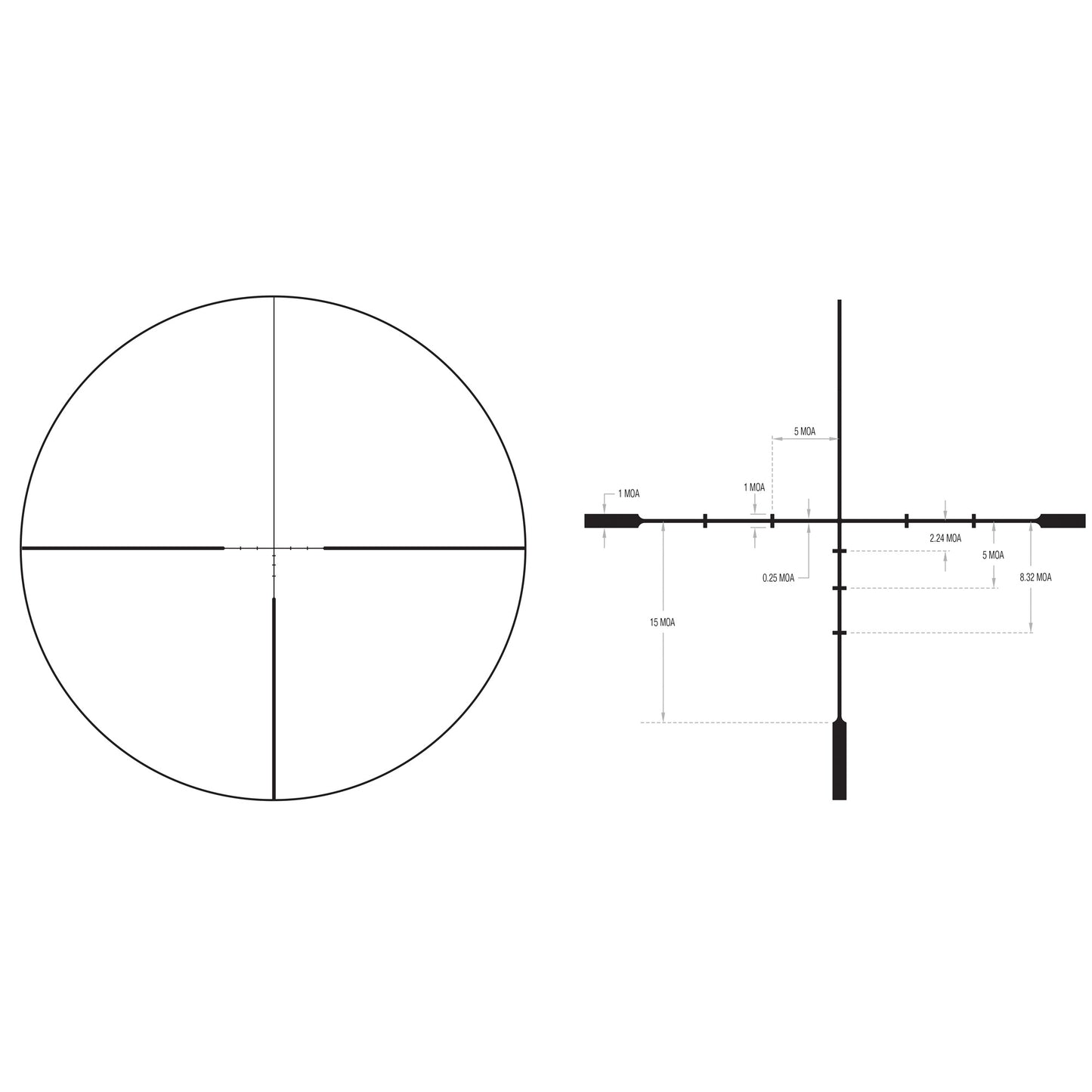 Trijicon, Huron 3-9x40mm Riflescope BDC Hunter Holds, 1 in. Tube, Satin Black, Capped Adjusters