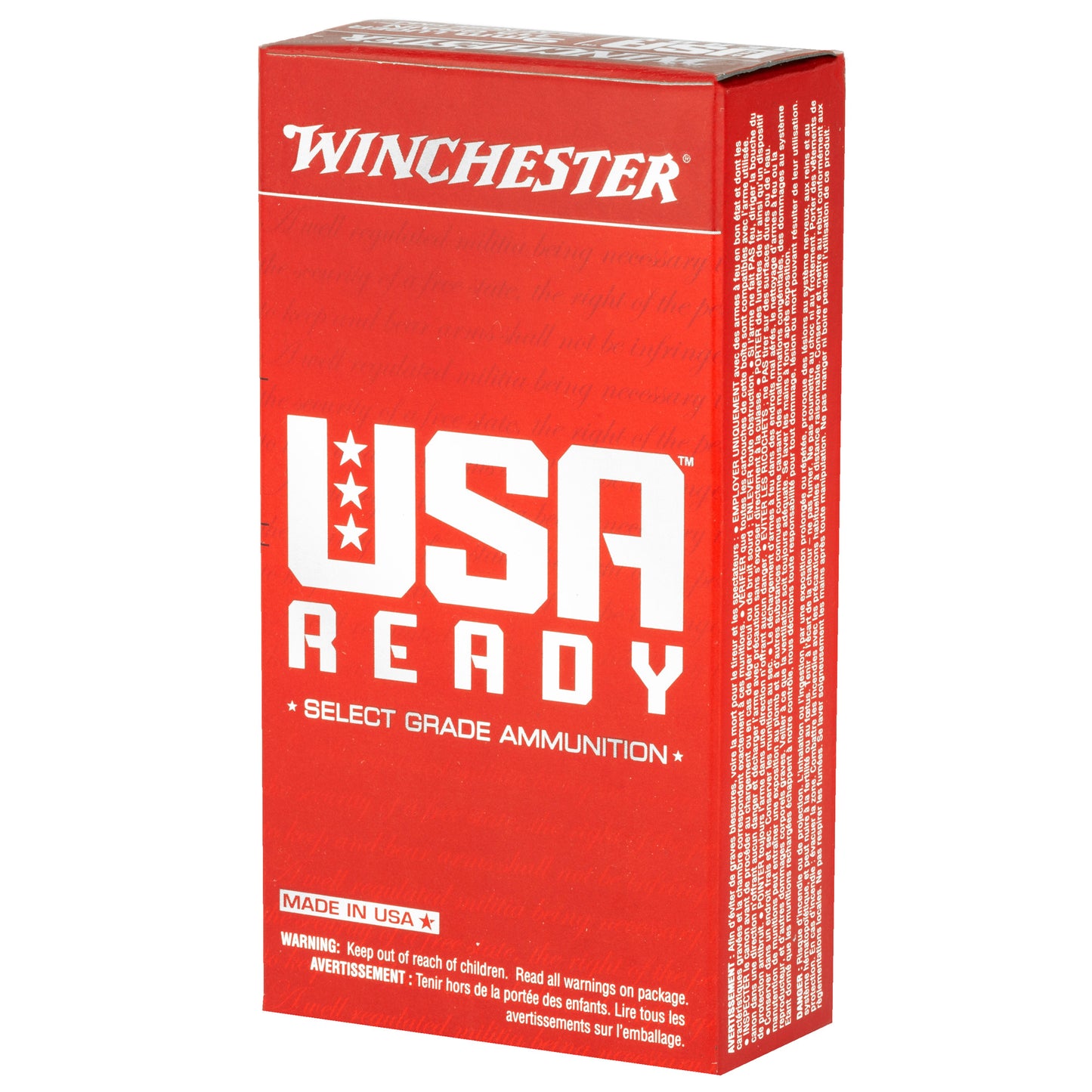 Winchester, USA Ready, 9MM, 115 Grain, Full Metal Jacket, 50 Round Box