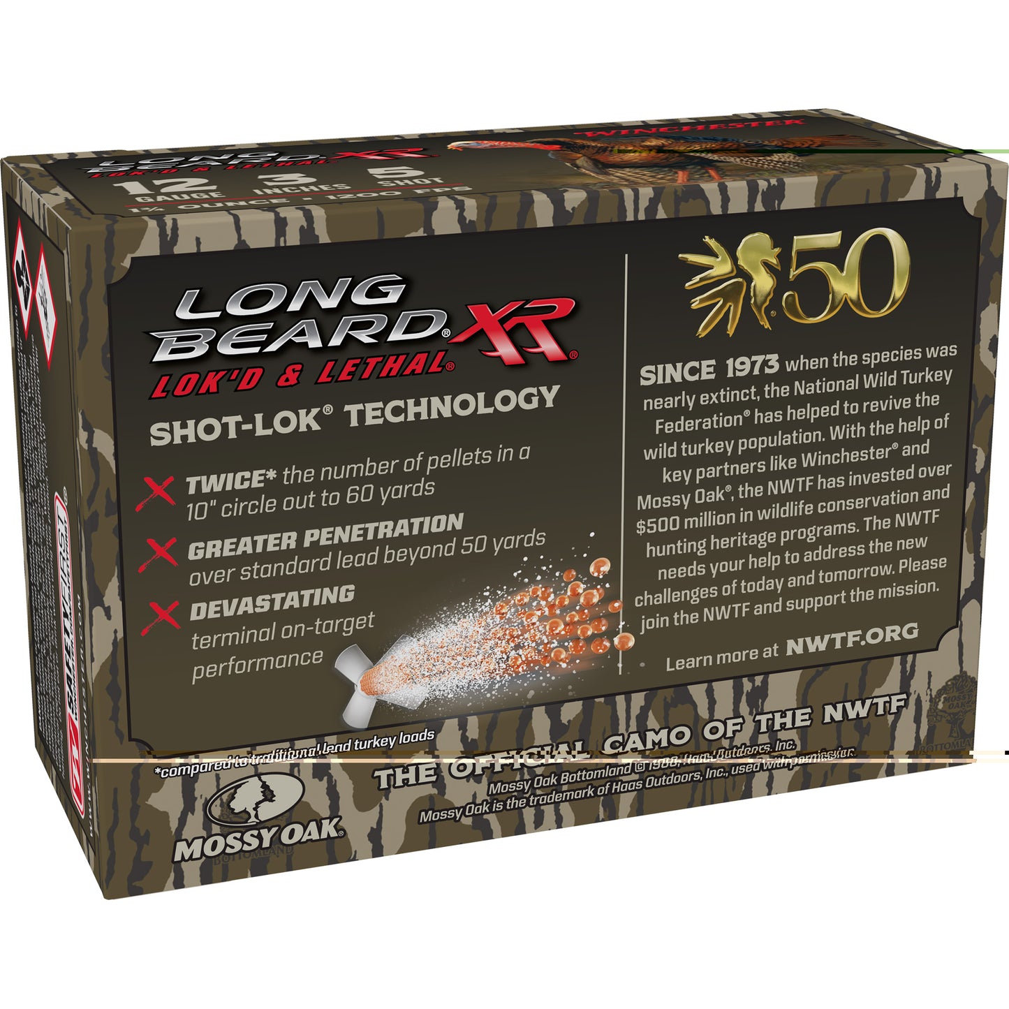 Winchester Ammunition, Long Beard XR, 12 Gauge 3", #5, 1.75oz, Shotshell,50th Anniversary Edition, 10 Round Box