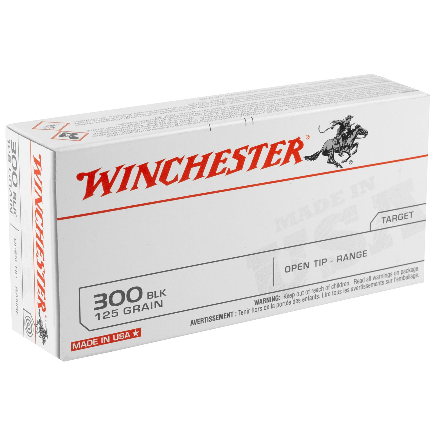 Winchester, USA, 300 Blackout, 125 Grain, Open Tip, 20 Round Box