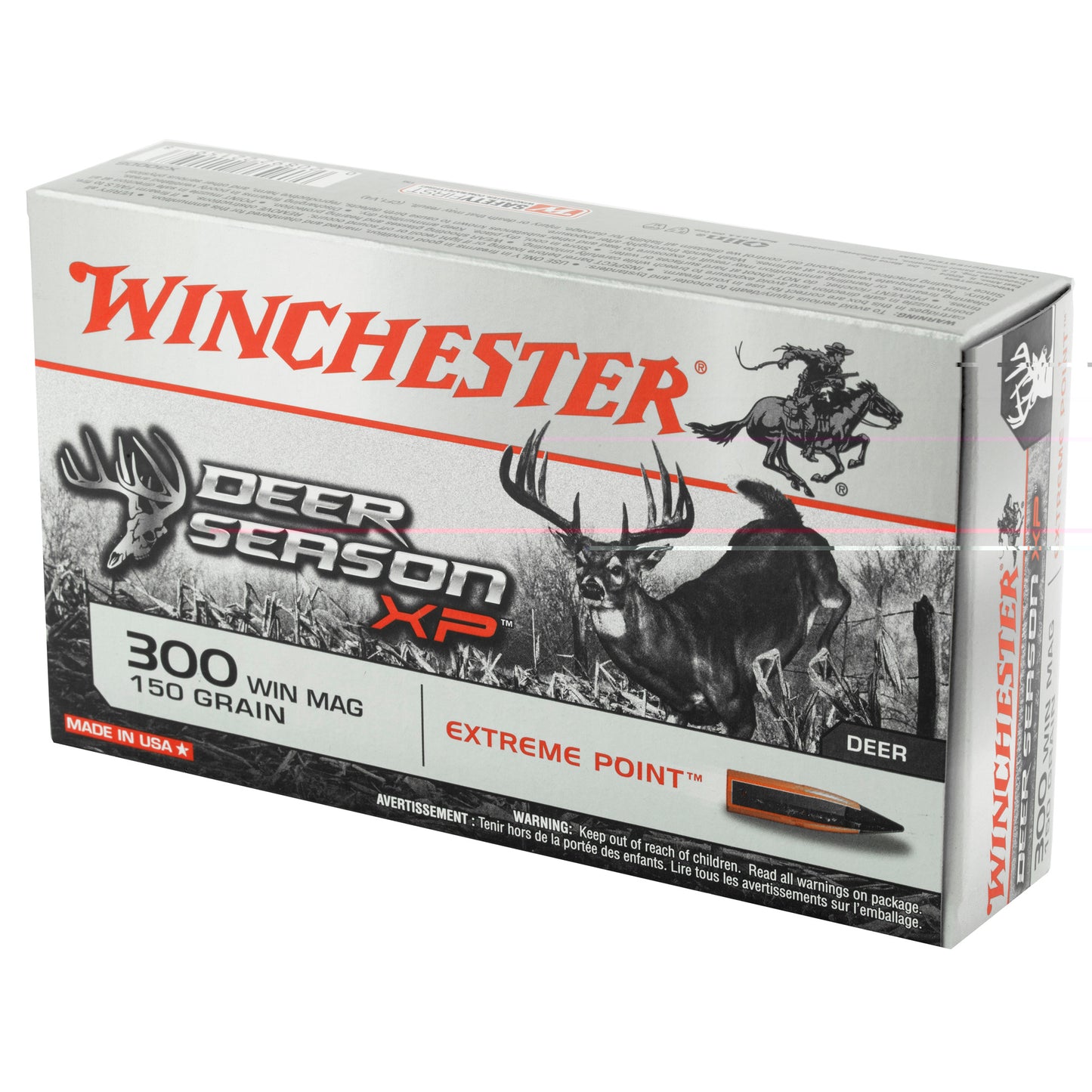 Winchester, Deer Season, 300 Win, 150 Grain, Extreme Point Polymer Tip, 20 Round Box