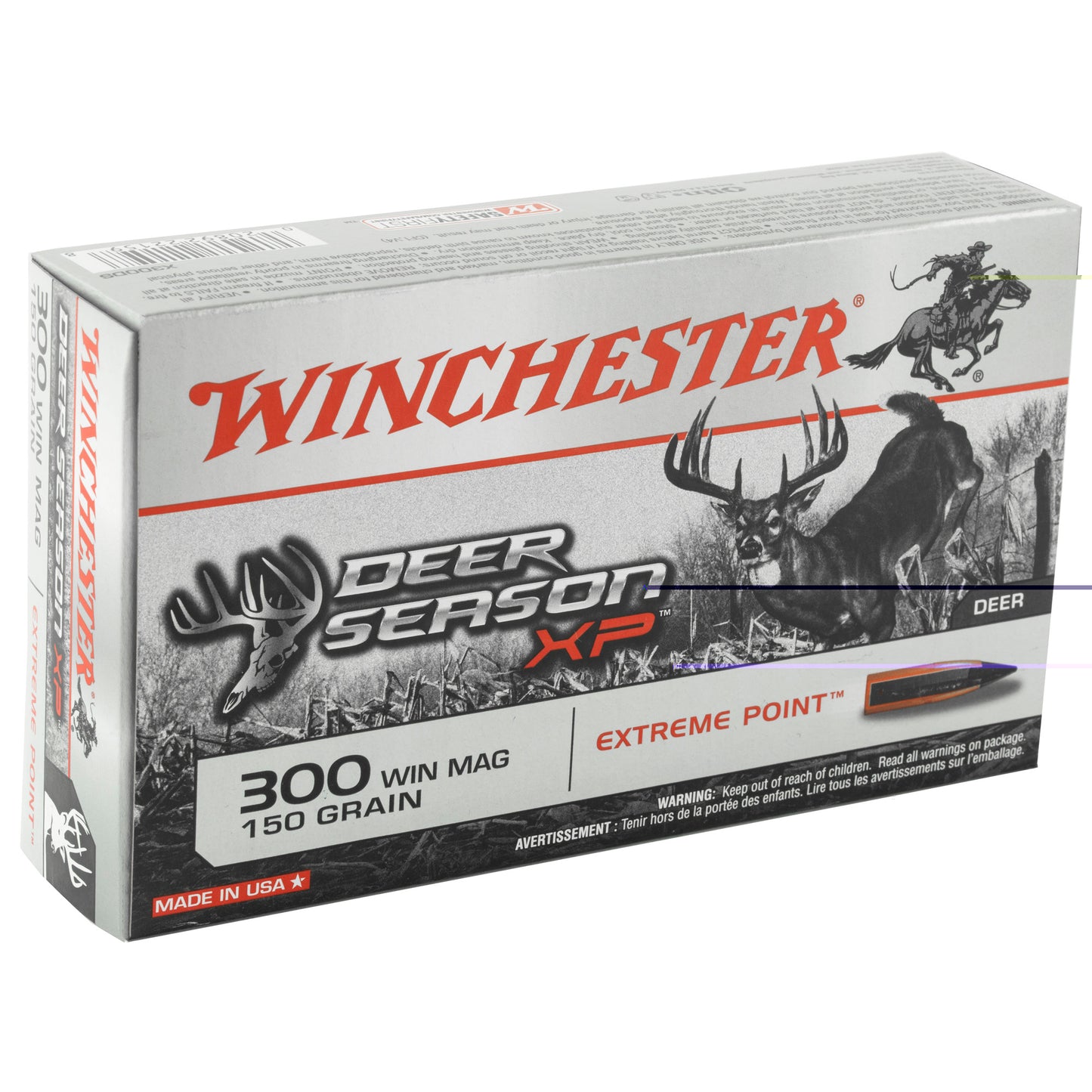 Winchester, Deer Season, 300 Win, 150 Grain, Extreme Point Polymer Tip, 20 Round Box