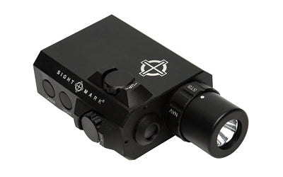 Sightmark, LoPro Compact Flashlight, Integral Green Laser, Picatinny Attachment, Matte Finish, Black, Includes Pressure Pad